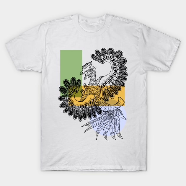 Rooster Cock Hand Drawn T-Shirt by NayaRara